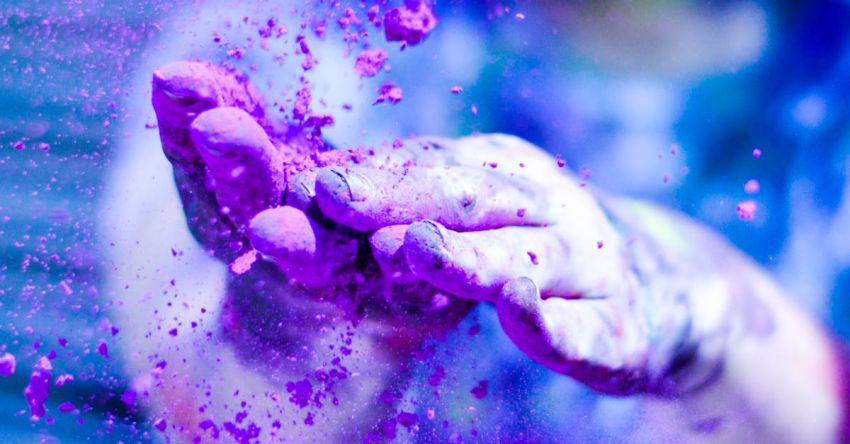 Holi Festival - Purple Powder