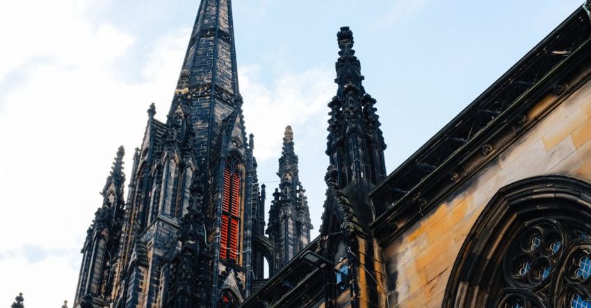 Edinburgh Festival - Low Angle Shot of the Hub in Edinburgh, Scotland